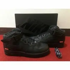 ●新品 Supreme Nike Air Force1Mid black27.5
