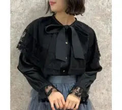 axes femme ケープブラウス バラレース ブラック アクシーズファムのサムネイル