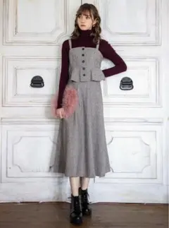 【GRL】グレンチェックビスチェ×スカートセットアップ / 0428