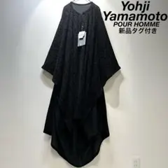 新品 希少 ヨウジヤマモト プールオム 総柄 マント ケープコート ポンチョ Lのサムネイル