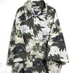 【90s】tommybahama  トミーバハマ　アロハシャツ　椰子の木ボタン