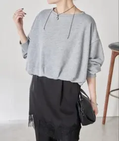 ⭐︎新品⭐︎COLLAGE GALLARDAGALANTE 裾バルーンラメスウェット