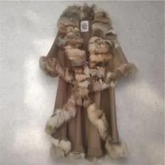 【美品】Bou Jeloud　ブージュルード　ケープコート　フォックスファー