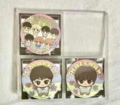 NCT DREAM ちびぐるみ グリッター缶バッジ 3点セット クリスタンド付き