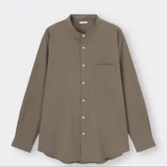 バンドカラーロングシャツ　Sサイズ　GU
