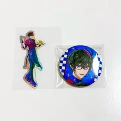 ランダムグリッター缶バッジ ホログラムステッカー 四季凪アキラ