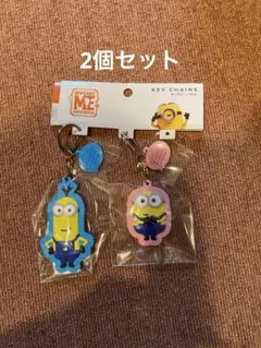 ユニバーサルスタジオジャパンミニオン キーチェーン 2個セットラバーキーホルダー