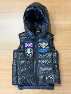 Rad Custom 中綿ベスト フード着脱可能 ブラック110 ラッドカスタム