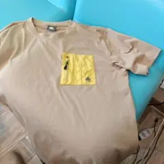 LOGOS ジッパーポケット付きベージュTシャツ M