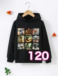 新品　イタリアンブレインロット　120 パーカー　薄手　ブラック　黒