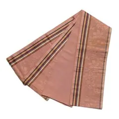 半幅帯 本場筑前博多織 証紙付き 桜 花柄 ポケット付き ピンク NO-918