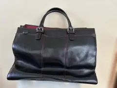 YOUTA ビジネスバッグ ブラック 赤ステッチ