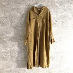 studio CLIP ロングシャツ Fサイズ 明るいブラウン