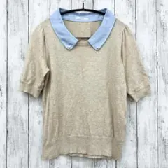 【 Te chichi 】テチチ 五分袖 ニット ベージュ M