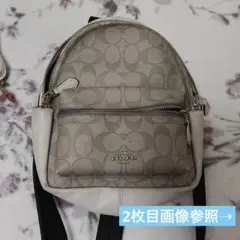 コーチ COACH シグネチャー PVC レザー ミニリュック レディース