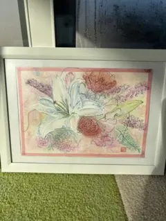ユリの花 パステル画 A4サイズ - メルカリ