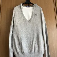 BURBERRY BLUE LABEL フード付きニット 38 カシミヤ