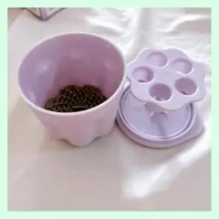 ☆メイクブラシ 洗浄 クリーニング ラベンダー スカルプブラシ収納容器 蓋付