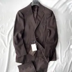 未使用 ユナイテッドアローズ スーツ セットアップ ブラウン ウール 50