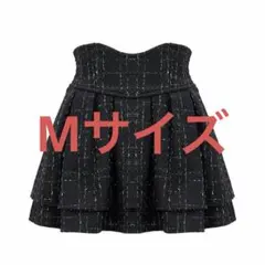 ミシェルマカロン 美脚スカート ツイード 黒 michellMacaron Mのサムネイル