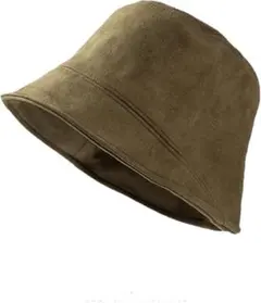 ☘️オリーブグリーン スエード風 バケットハット