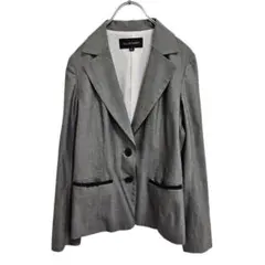 ジルスチュアート テーラードジャケット カーキグレー M 日本製 カジュアル