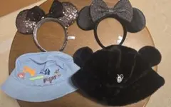 ミッキー耳カチューシャと帽子セット