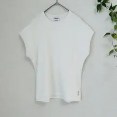 ジムフレックス ポリコット フレンチスリーブ Tシャツ 白 日本製 ロゴ刺繍のサムネイル