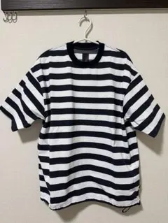 ブリーフィング メンズ ゴルフ ボーダー 半袖モックネックトップス M