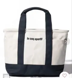 ルコックスポルティフle coq sportif ミニトートバッグ白と紺