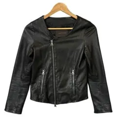 ノーカラー レザージャケット