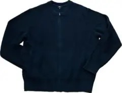 UNIQLO :C クルーネックフルジップカーディガン　ダークグリーン