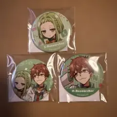 放課後少年花子くん☆オンラインくじ　E-4.5.12 桜&夏彦缶バッジ3点セット