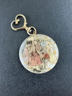 レジンチャーム キーホルダー 女の子 うさぎ