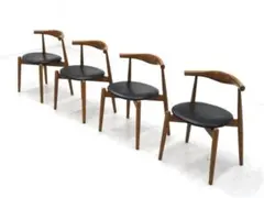 展示品　ウェグナー　エルボーチェア　4脚セット　カフェ　北欧　アームチェア