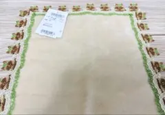 近沢レース タオルハンカチ レース たぬき タヌキ レースハンカチ ドロンします