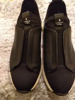LANVIN en Bleu ブラック スニーカー　25㎝