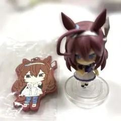 ウマ娘 プリティーダービー ミホノブルボン　フィギュア　ラバーチャーム2点セット