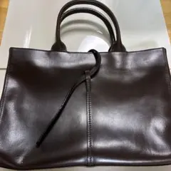 ブラウン トートバッグ 35✖️25✖️5 ファスナー付き