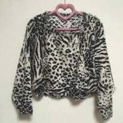 MURUA ヒョウ柄ドルマンニット