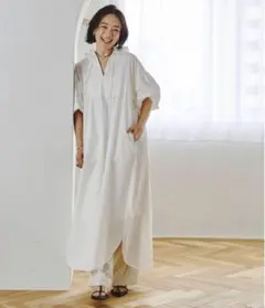 美品 JOURNAL STANDARD リネンカフタン ワンピース 白 - メルカリ