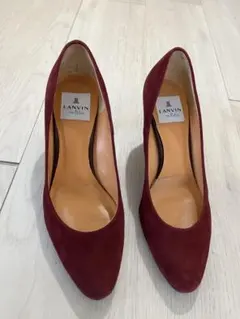 LANVIN en Bleu バーガンディ パンプス