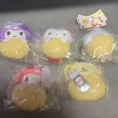 サンリオキャラクターズ　ミックスフライおくるみマスコット　フルコンプセット