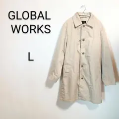 S692 グローバルワーク GLOBAL WORK ベージュ トレンチコート L