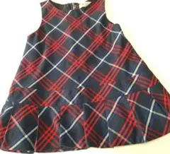 (美品)H&Mチェック柄 ジャンパースカート 95～100サイズ