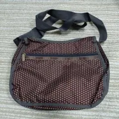 レスポートサック　Lesportsac　ブラウンドット柄　ショルダーバッグ