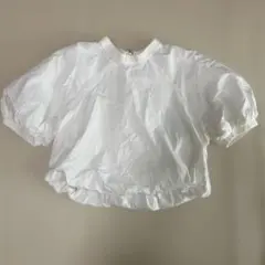 ZARAホワイトバルーンスリーブシャツ