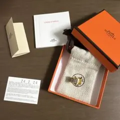 ダンダン様専用【極美品】エルメス リング アテナ 57 レザー メタル