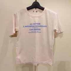 ロゴプリント 半袖Tシャツ ライトピンク　150センチ　グリーンレーベル
