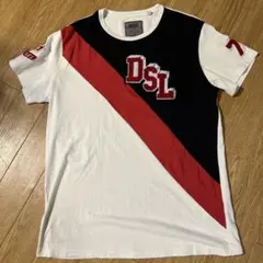 DIESEL 斜めストライプ Tシャツ XL ディーゼル